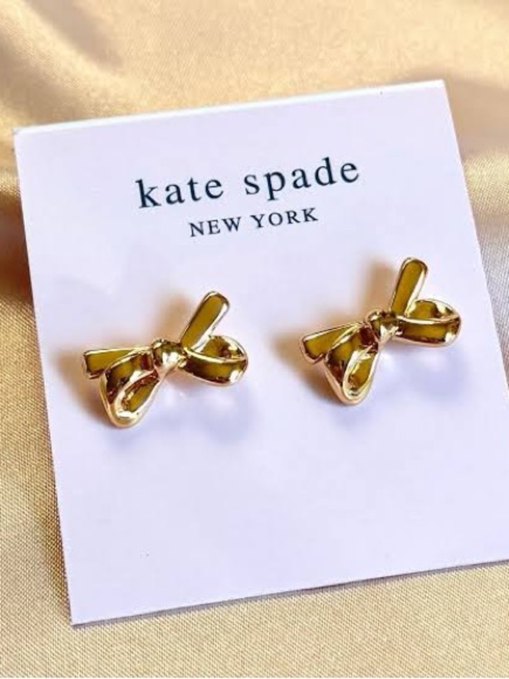 Kate Spade Skinny mini bow stud earrings